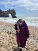 V2 Twilight Purple Weatherproof Robe with Ash Grey Lining