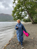 V2 Slate Blue Weatherproof Robe with Navy Lining