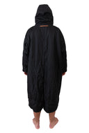 V1 Black Weatherproof Robe With Purple Fleece Lining