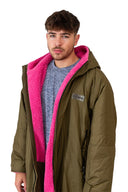 Xtreme V1 Green Waterproof Jacket With Pink Fleece Lining