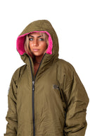 Xtreme V1 Green Waterproof Jacket With Pink Fleece Lining