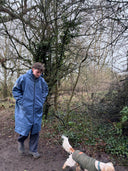 V2 Slate Blue Weatherproof Robe with Ash Grey Lining
