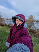 V2 Twilight Purple Weatherproof Robe with Ash Grey Lining