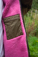 Xtreme V1 Green Waterproof Jacket With Pink Fleece Lining