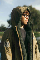 V2 Forest Green Weatherproof Robe with Moss Green Lining