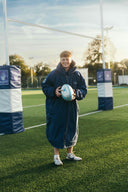 V2 Slate Blue Weatherproof Robe with Navy Lining