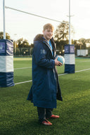 V2 Slate Blue Weatherproof Robe with Navy Lining