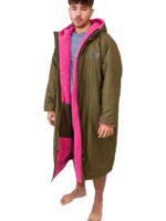 Xtreme Weatherproof Robe V2 - Forest Green with Wild Pink Lining