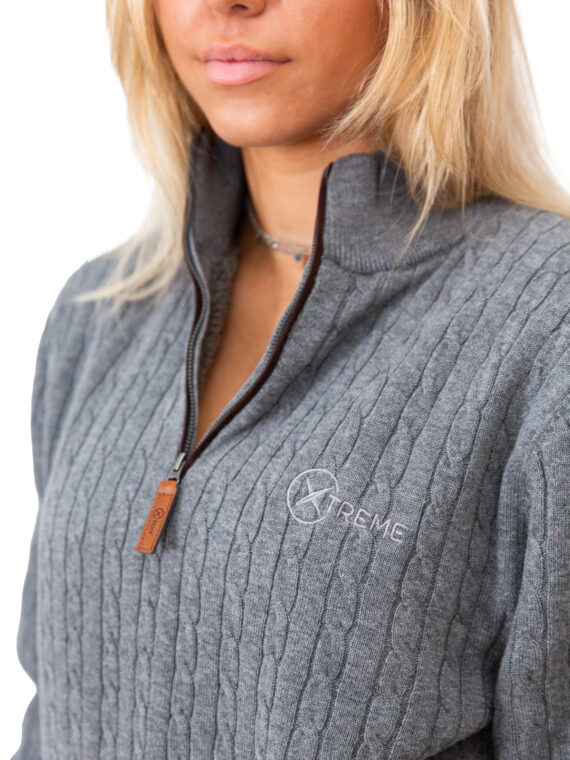 Xtreme Grey Cashmere Jumper - With Grey Fleece Lining