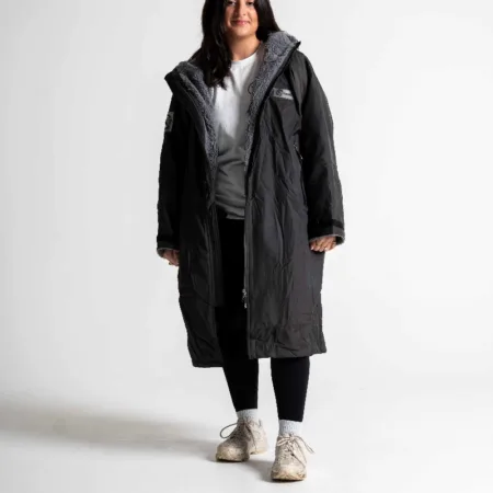 Xtreme Weatherproof Robe V2 - Charcoal Black with Ash Grey Lining