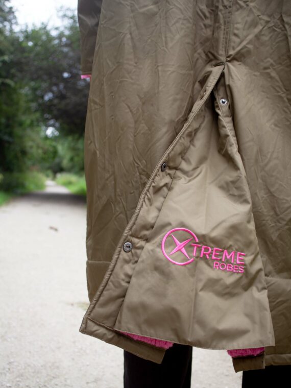 Xtreme V1 Green Waterproof Jacket With Pink Fleece Lining