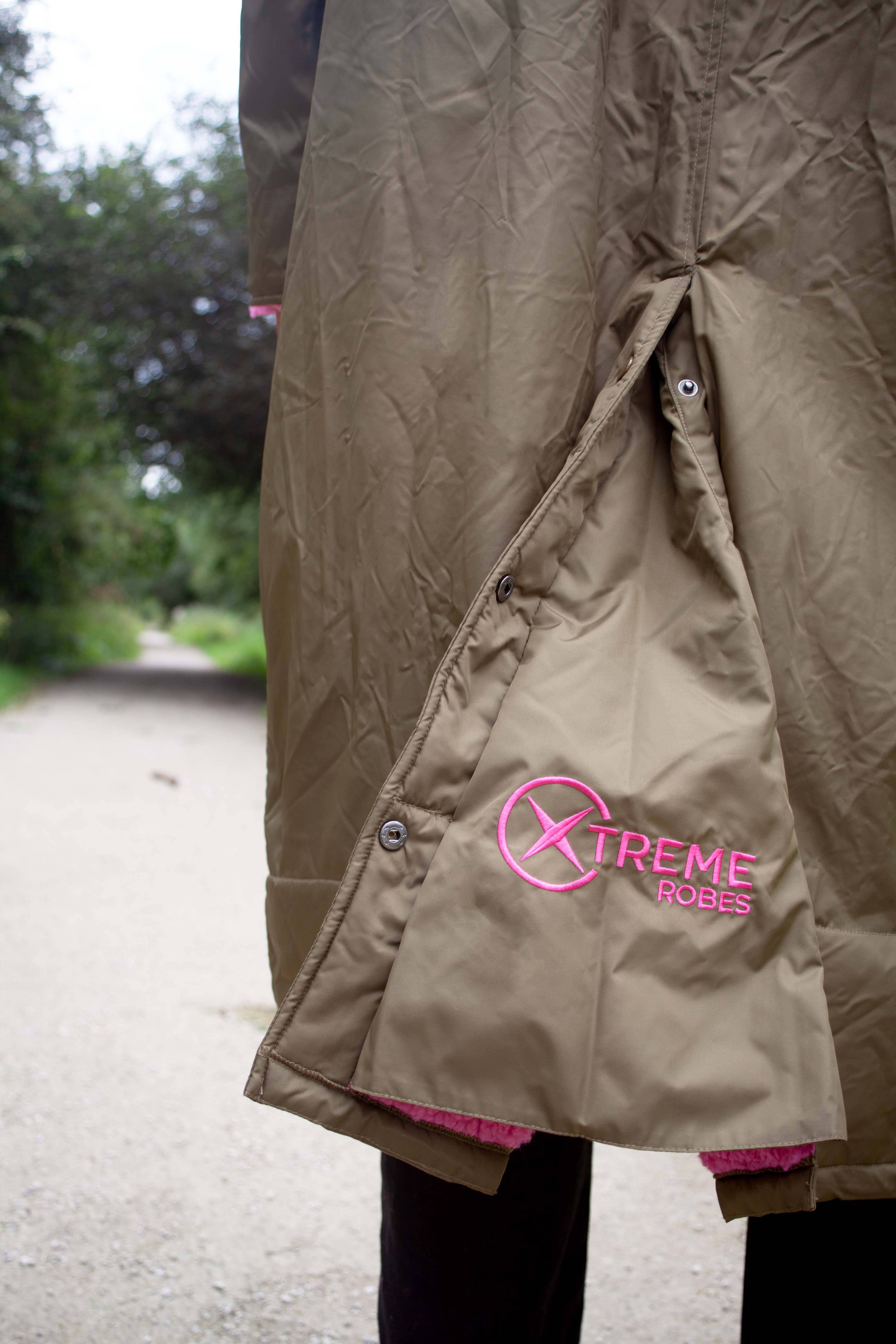 Xtreme V1 Green Waterproof Jacket With Pink Fleece Lining