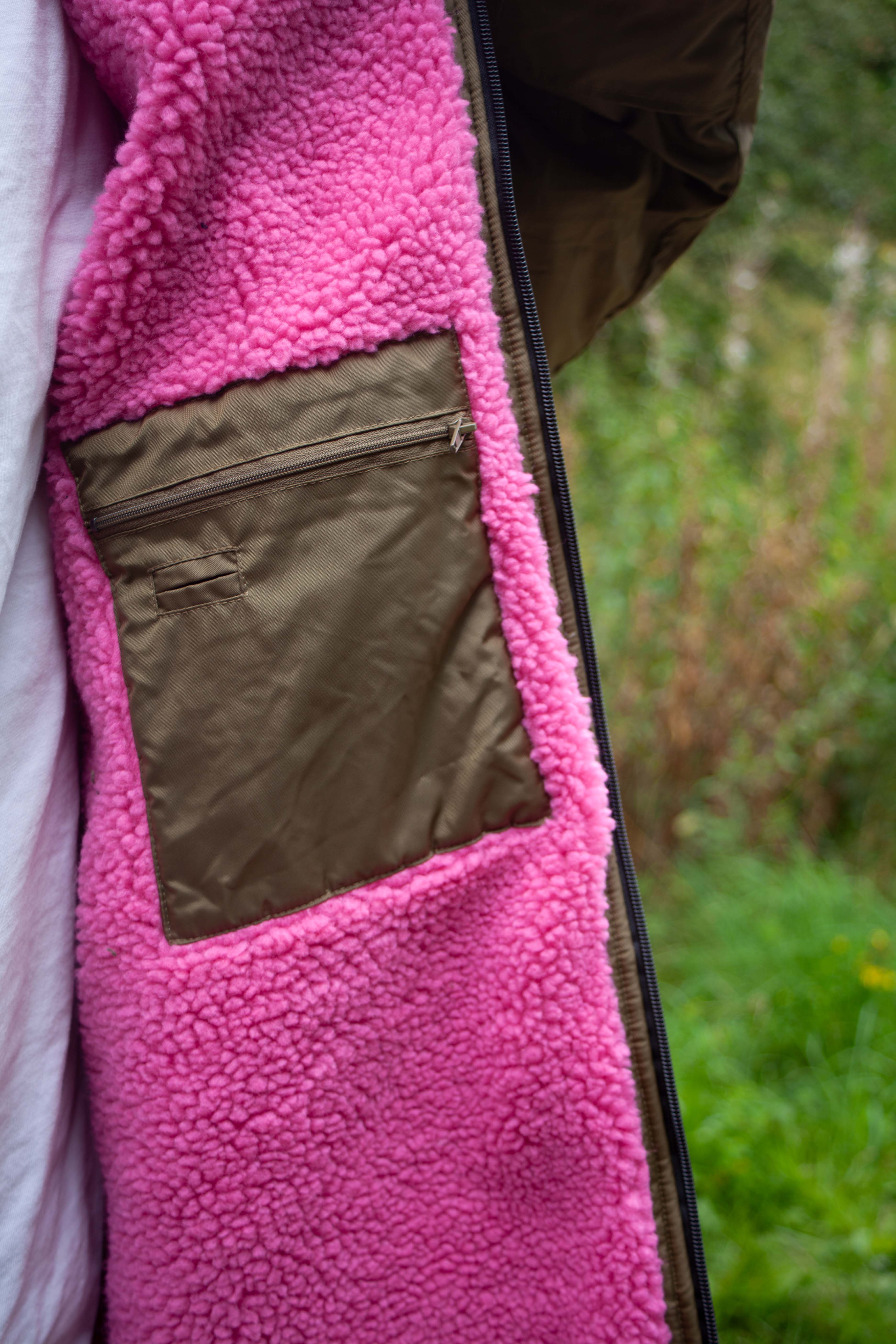 Xtreme V1 Green Waterproof Jacket With Pink Fleece Lining