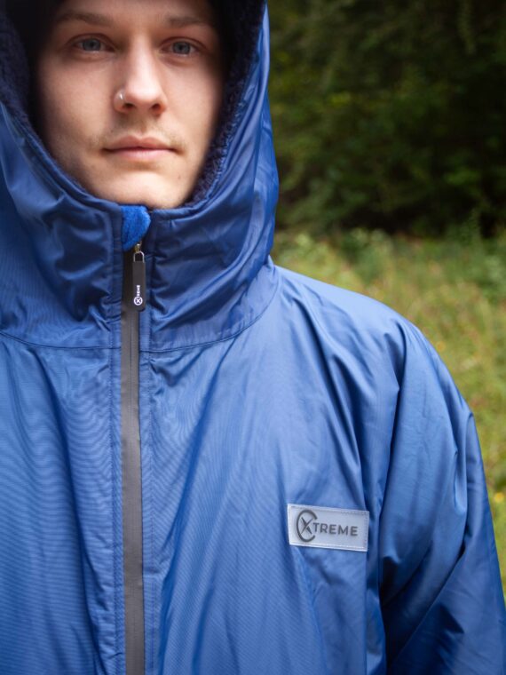 Xtreme Weatherproof Robe V2 - Slate Blue with Navy Lining