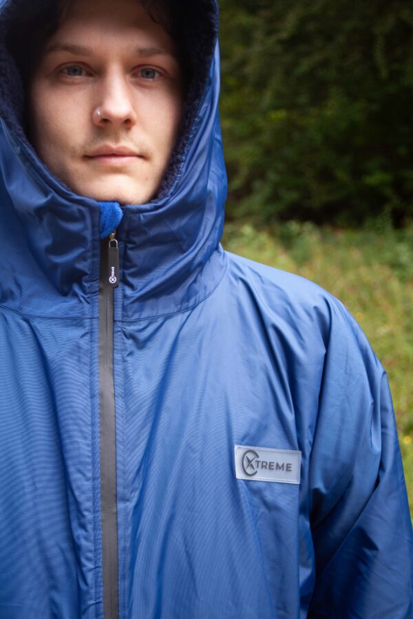 Xtreme Weatherproof Robe V2 - Slate Blue with Navy Lining
