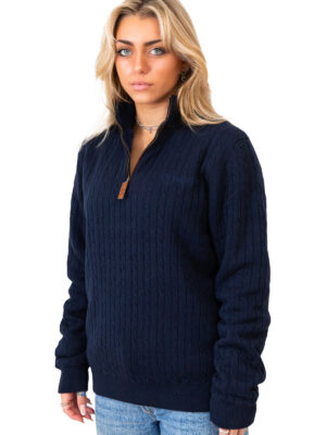 Xtreme Navy Cashmere Jumper - With Navy Blue Fleece Lining