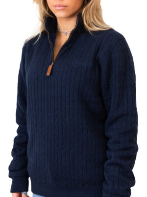 Xtreme Navy Cashmere Jumper - With Navy Blue Fleece Lining