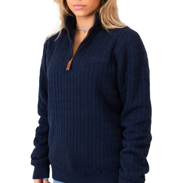 Xtreme Navy Cashmere Jumper - With Navy Blue Fleece Lining
