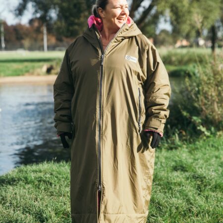 Xtreme Weatherproof Robe V2 - Forest Green with Wild Pink Lining