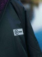 Xtreme Weatherproof Robe V2 - Charcoal Black with Blackberry Purple Lining