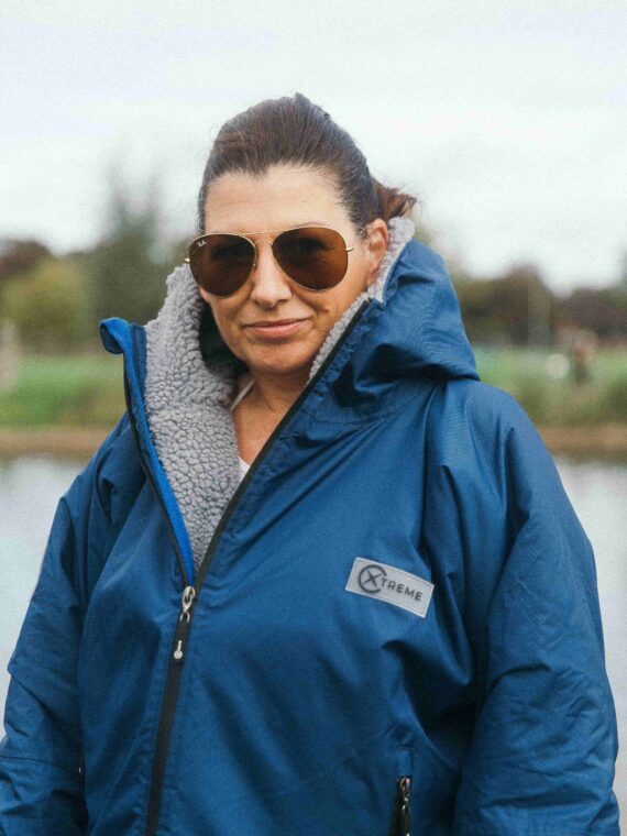 Xtreme Weatherproof Robe V2 - Slate Blue with Ash Grey Lining