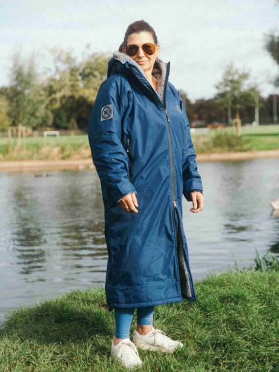 Xtreme Weatherproof Robe V2 - Slate Blue with Ash Grey Lining