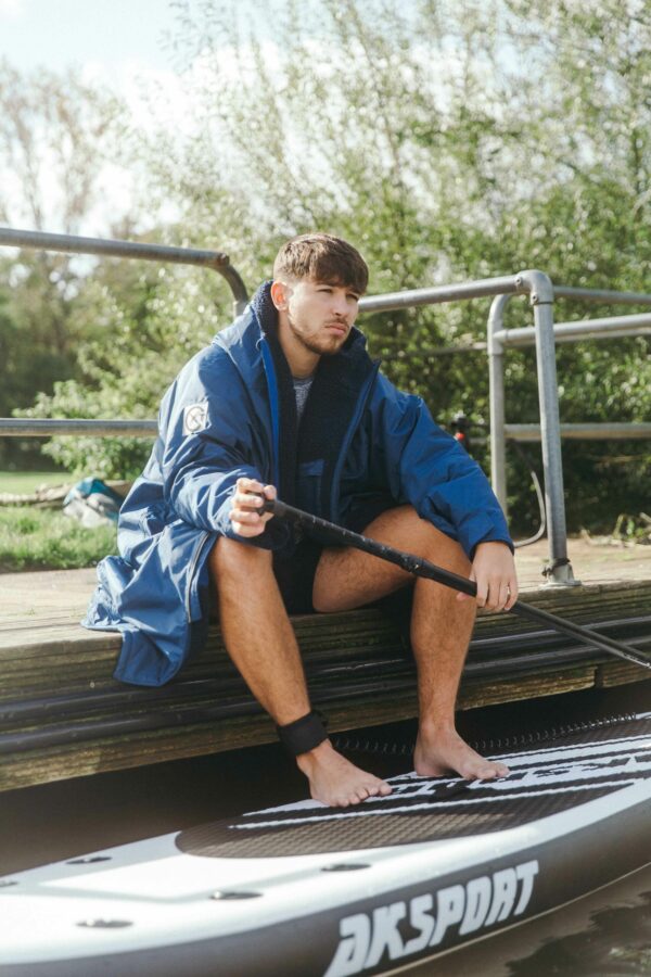 Xtreme Weatherproof Robe V2 - Slate Blue with Navy Lining