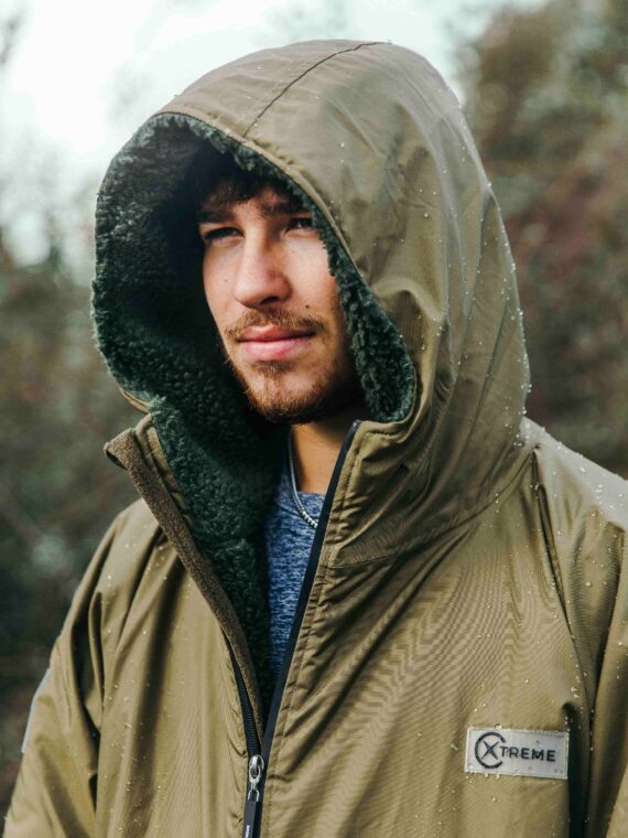 Xtreme Weatherproof Robe V2 - Forest Green with Moss Green Lining