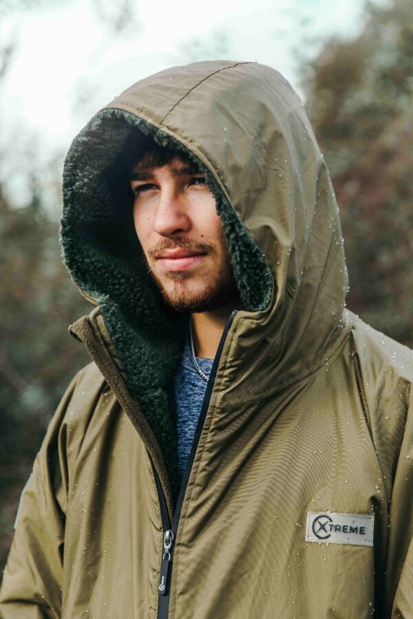 Xtreme Weatherproof Robe V2 - Forest Green with Moss Green Lining