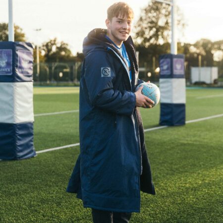 Xtreme Weatherproof Robe V2 - Slate Blue with Navy Lining