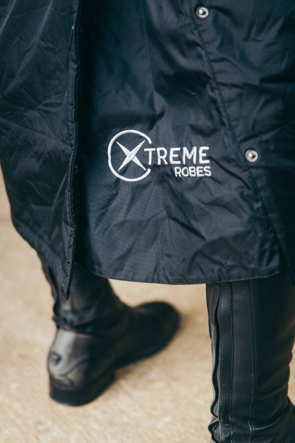 Xtreme Weatherproof Robe V2 - Charcoal Black with Ash Grey Lining