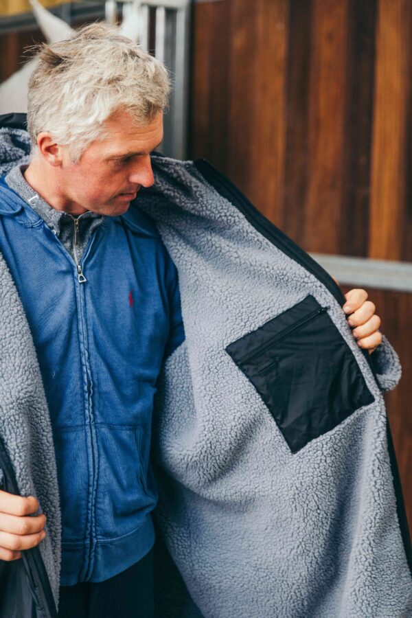 Xtreme Weatherproof Robe V2 - Charcoal Black with Ash Grey Lining