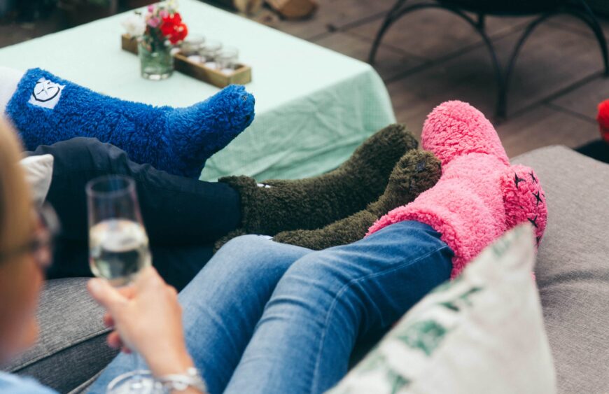 Blue, Olive and Pink Xtreme Socks