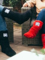 Xtreme Black Sock Boots - Furry Brave Black