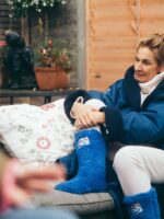 Xtreme Blue Sock Boots - Furry Bold Blue