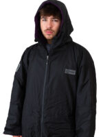 Xtreme Weatherproof Robe V2 - Charcoal Black with Blackberry Purple Lining