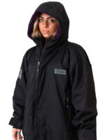 Xtreme Weatherproof Robe V2 - Charcoal Black with Blackberry Purple Lining