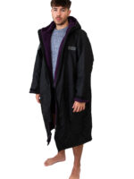 Xtreme Weatherproof Robe V2 - Charcoal Black with Blackberry Purple Lining
