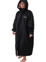 Xtreme Weatherproof Robe V2 - Charcoal Black with Blackberry Purple Lining