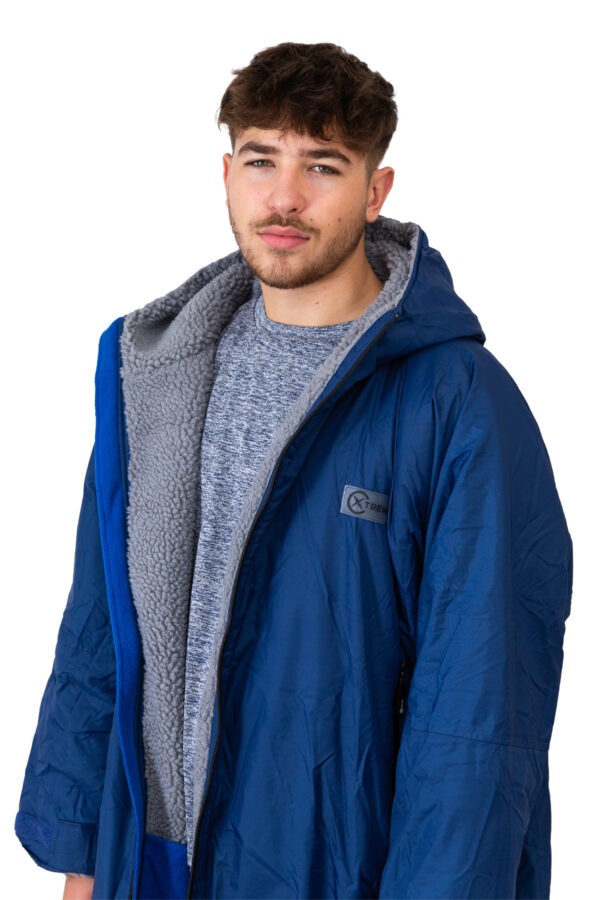 Xtreme V1 Royal Blue Waterproof Jacket With Grey Fleece Lining