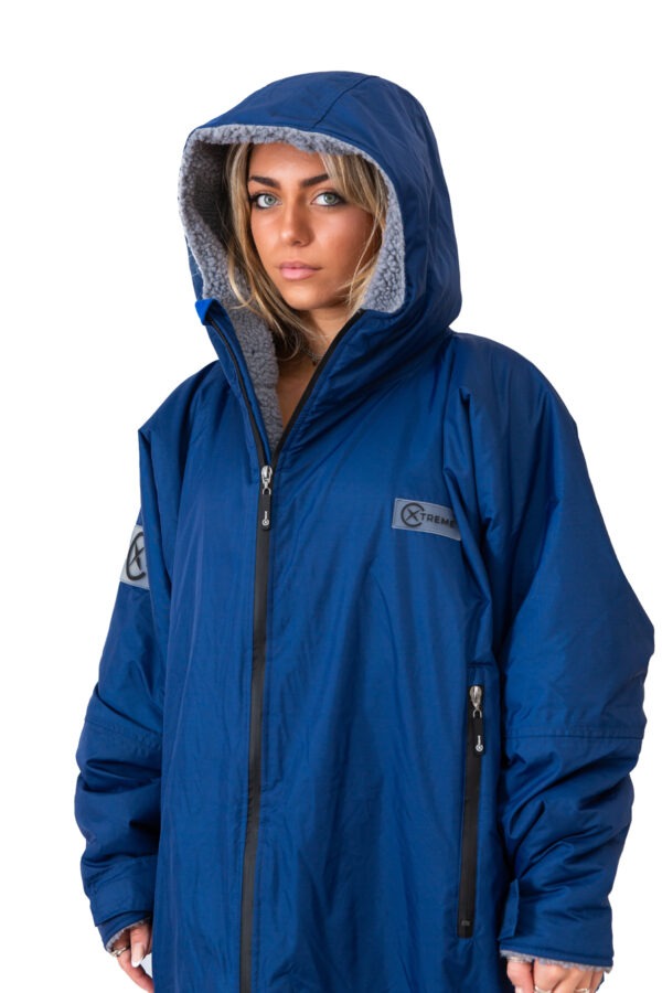 Xtreme V1 Royal Blue Waterproof Jacket With Grey Fleece Lining