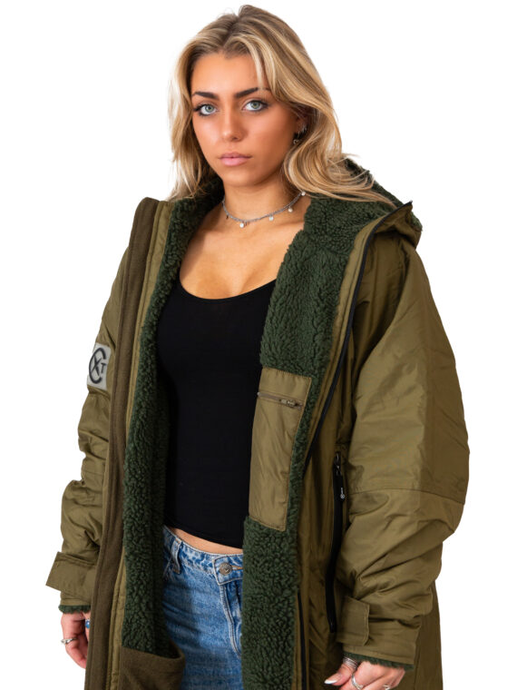 Xtreme Weatherproof Robe V2 - Forest Green with Moss Green Lining