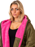 Xtreme Weatherproof Robe V2 - Forest Green with Wild Pink Lining