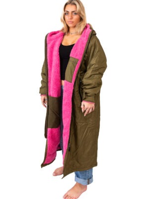 Xtreme V1 Green Waterproof Jacket With Pink Fleece Lining