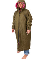 Xtreme Weatherproof Robe V2 - Forest Green with Wild Pink Lining