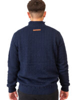 Xtreme Navy Cashmere Jumper - With Navy Blue Fleece Lining