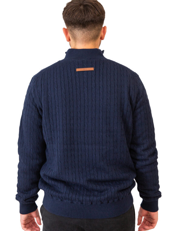 Xtreme Navy Cashmere Jumper - With Navy Blue Fleece Lining