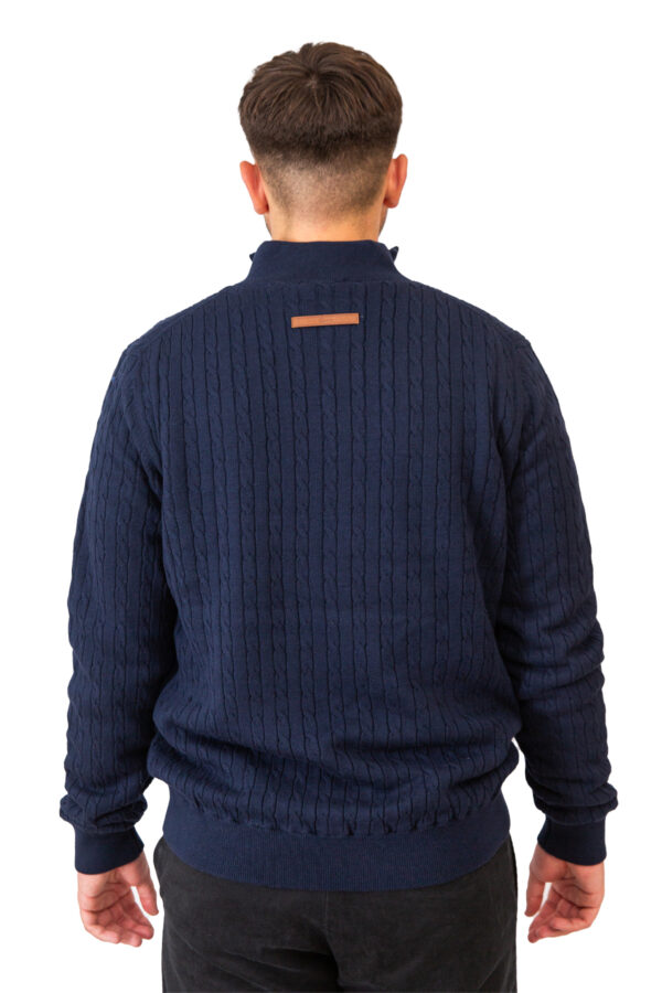 Xtreme Navy Cashmere Jumper - With Navy Blue Fleece Lining