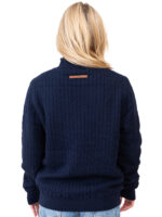 Xtreme Navy Cashmere Jumper - With Navy Blue Fleece Lining