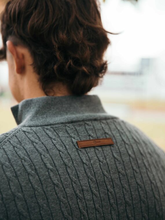 Xtreme Grey Cashmere Jumper - With Grey Fleece Lining